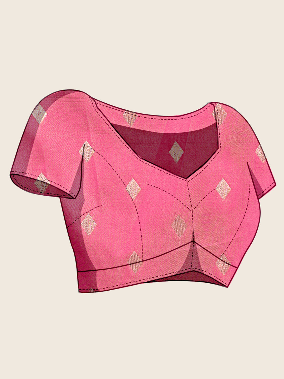 Women's Pink & Magenta Soft Silk Woven Saree with Rich Zari Border