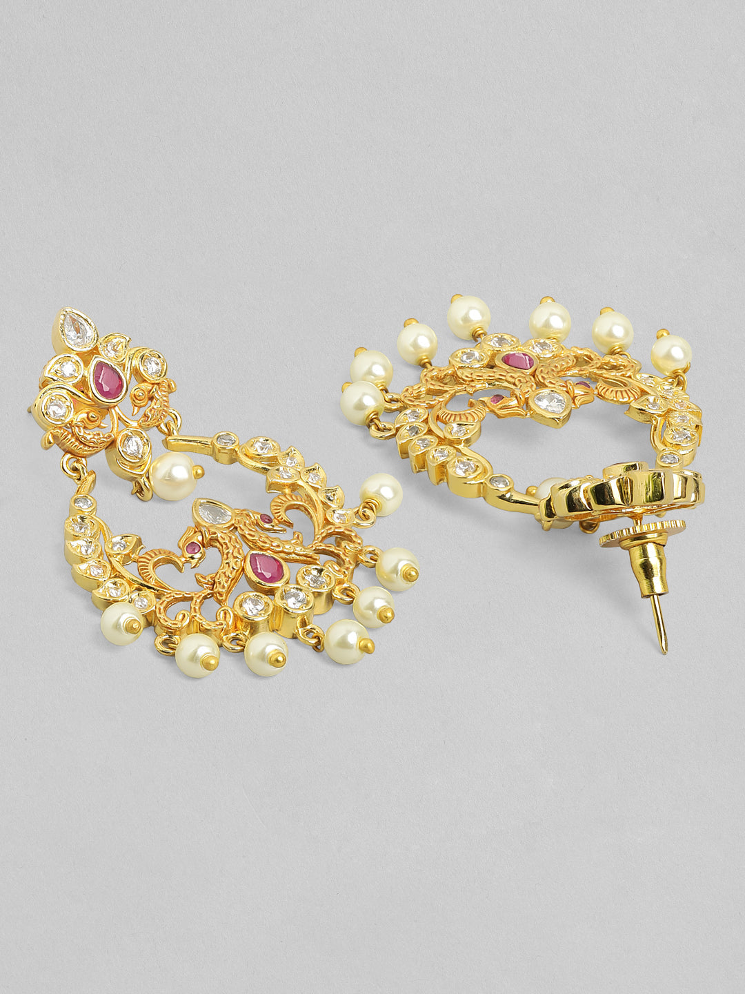 Wentra 24K Gold Plated Handcrafted Collar Neckline Necklace Set