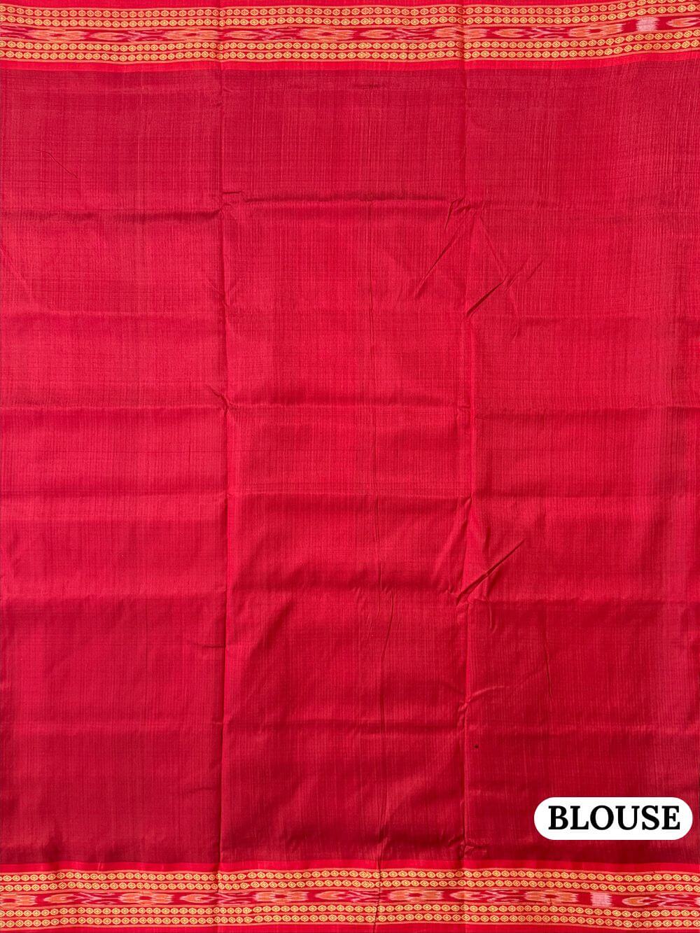 Black and Red Pure Silk Handloom Khandua Patta Saree