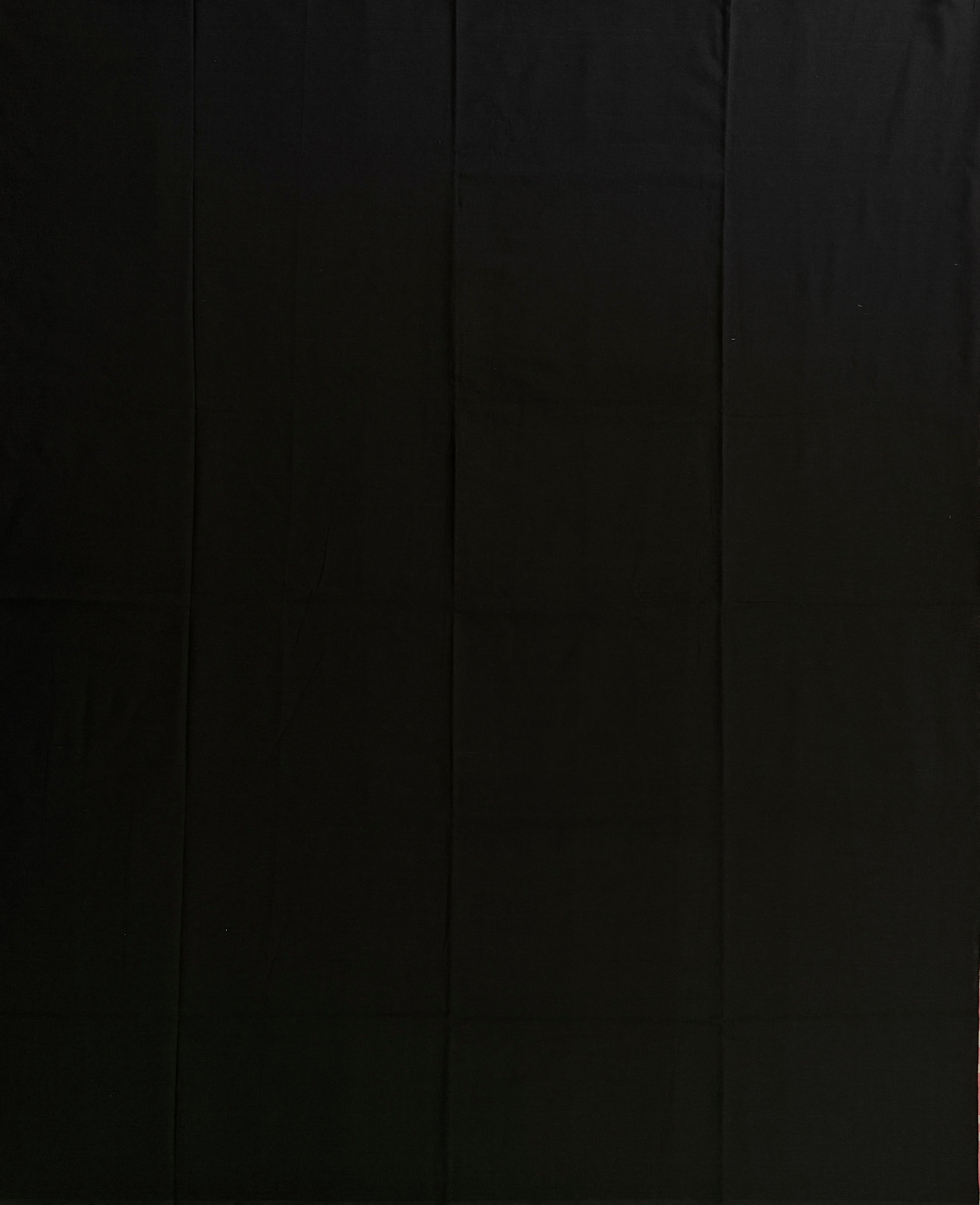 Coral Pink and Black Sambalpuri Handloom Cotton Dress Material