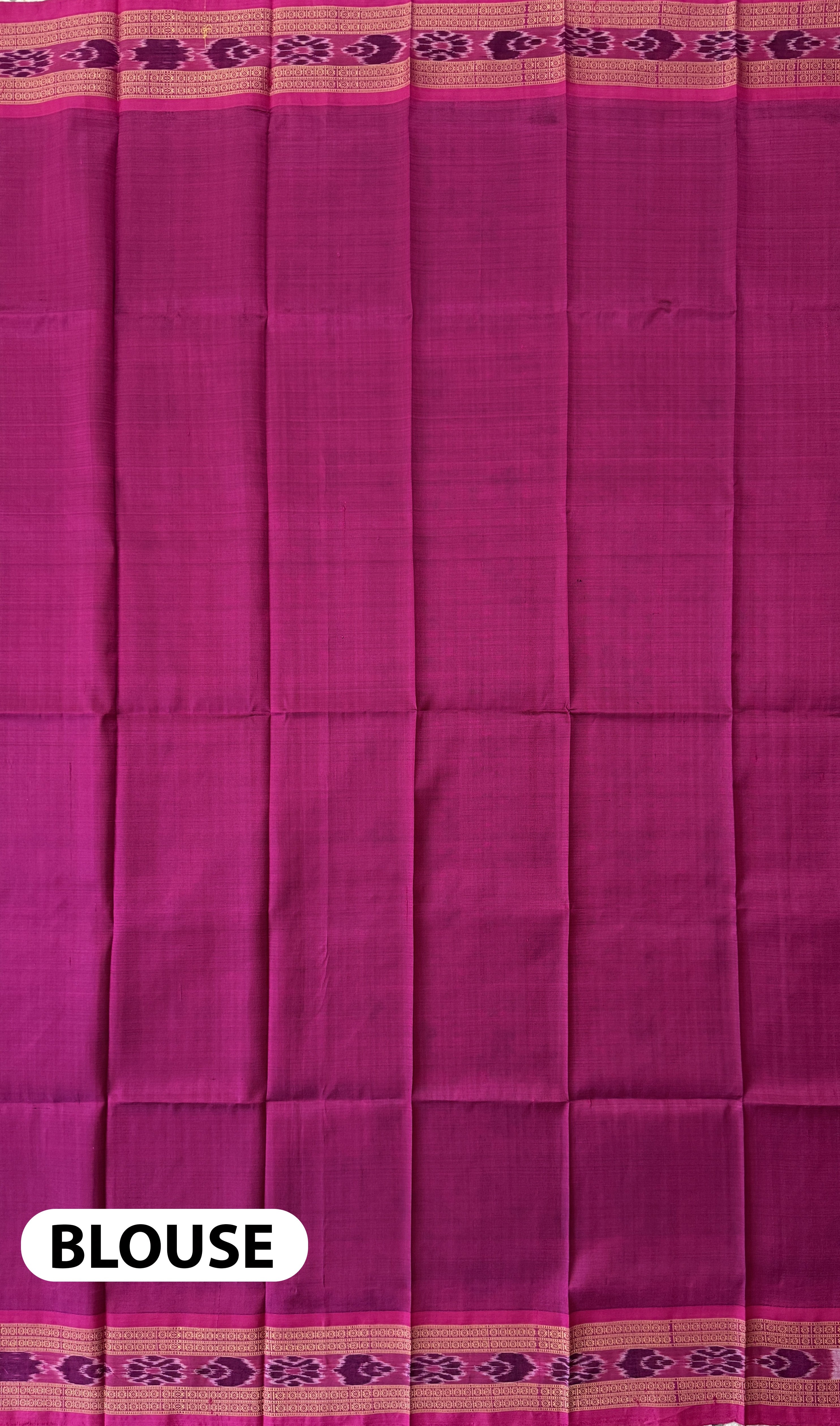 Pink and Green Pure Silk Handloom Khandua Patta Saree with Pasapalli Design