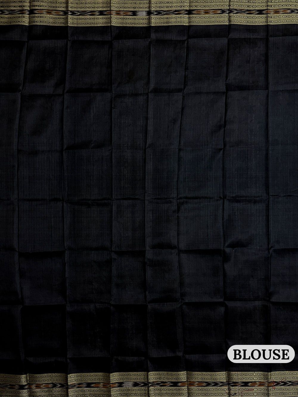 Purple and Black Pure Silk Handloom Khandua Patta Saree