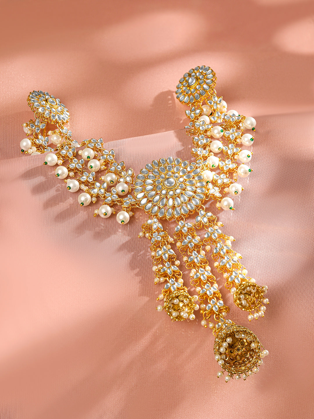 Luminous Kundan Hair Brooch