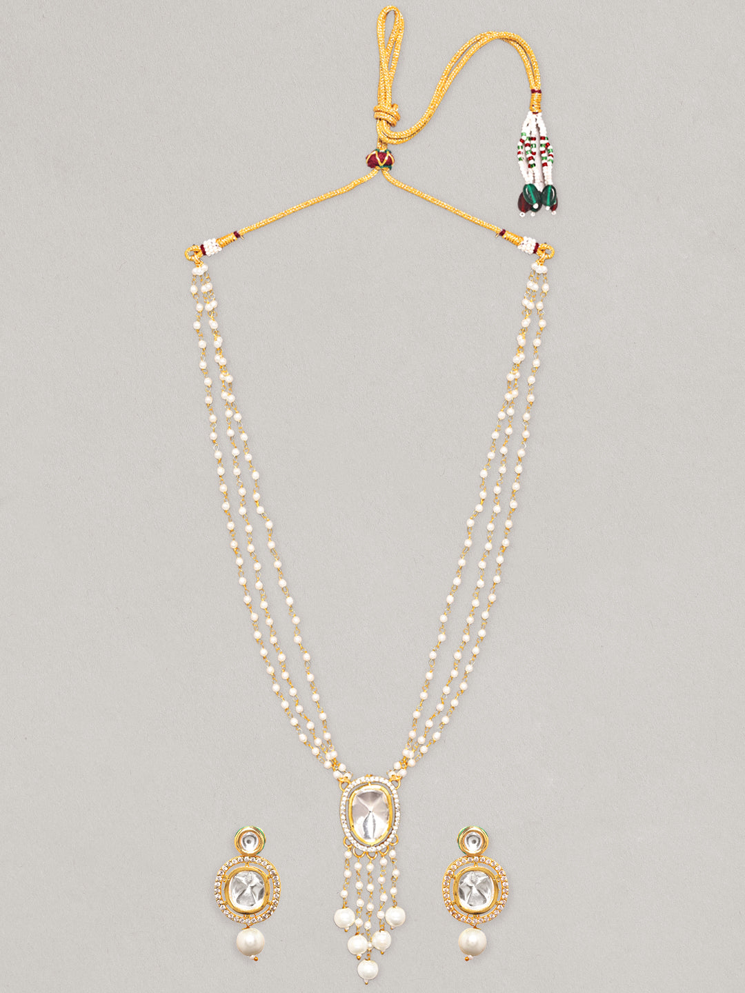 Kundan & Beads Long Necklace Set