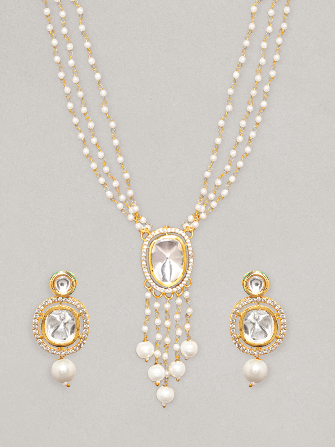 Kundan & Beads Long Necklace Set
