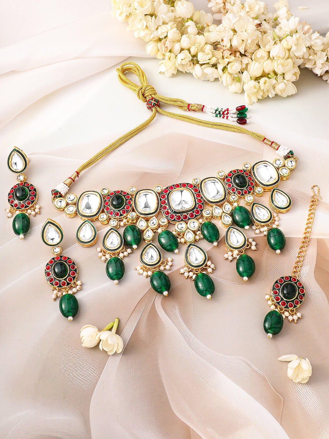 Royal Bloom Kundan Choker Set