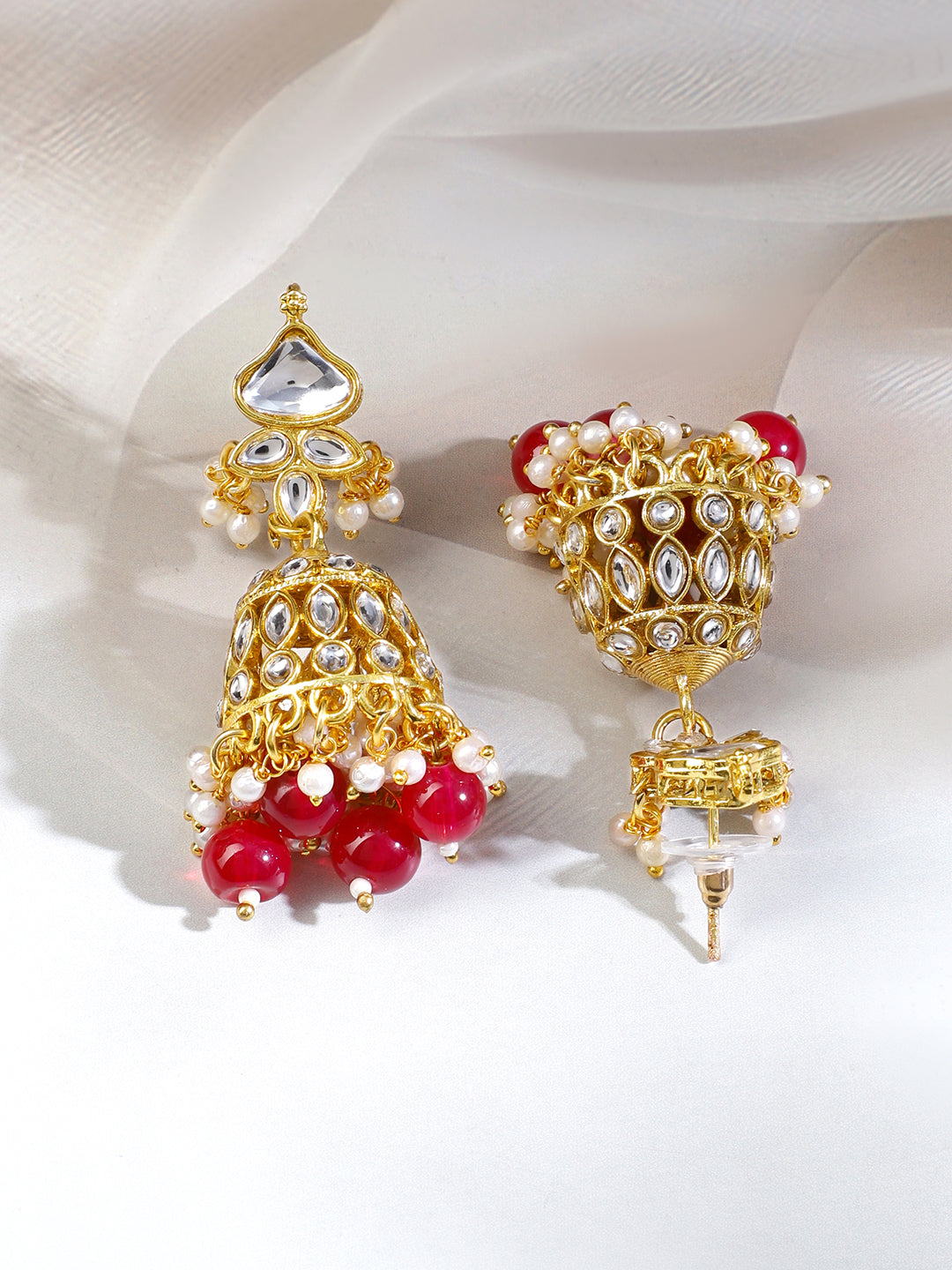 Grace of Red with Kundan Necklace Set