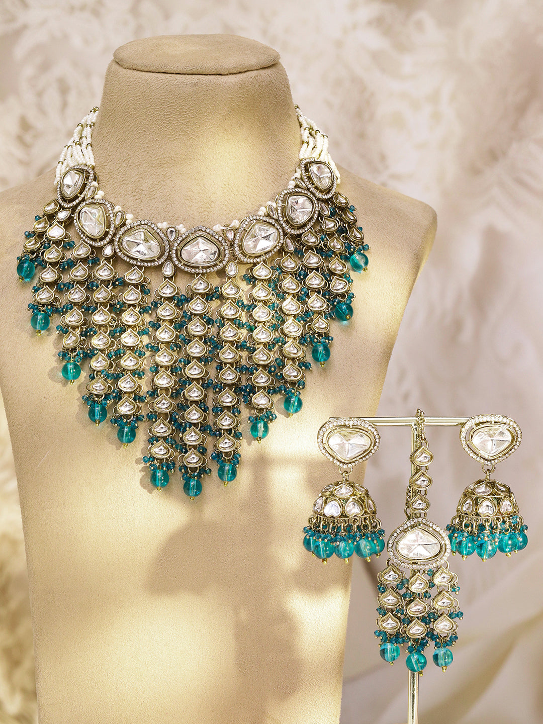 Turquoise Radiance Kundan Lux Choker Set