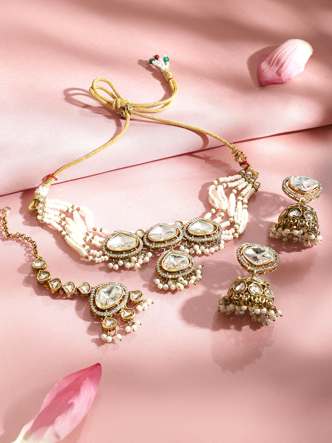 Golden Blush Kundan Necklace Set
