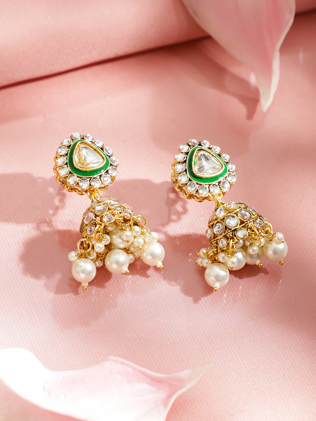 Green Grace Kundan Necklace Set