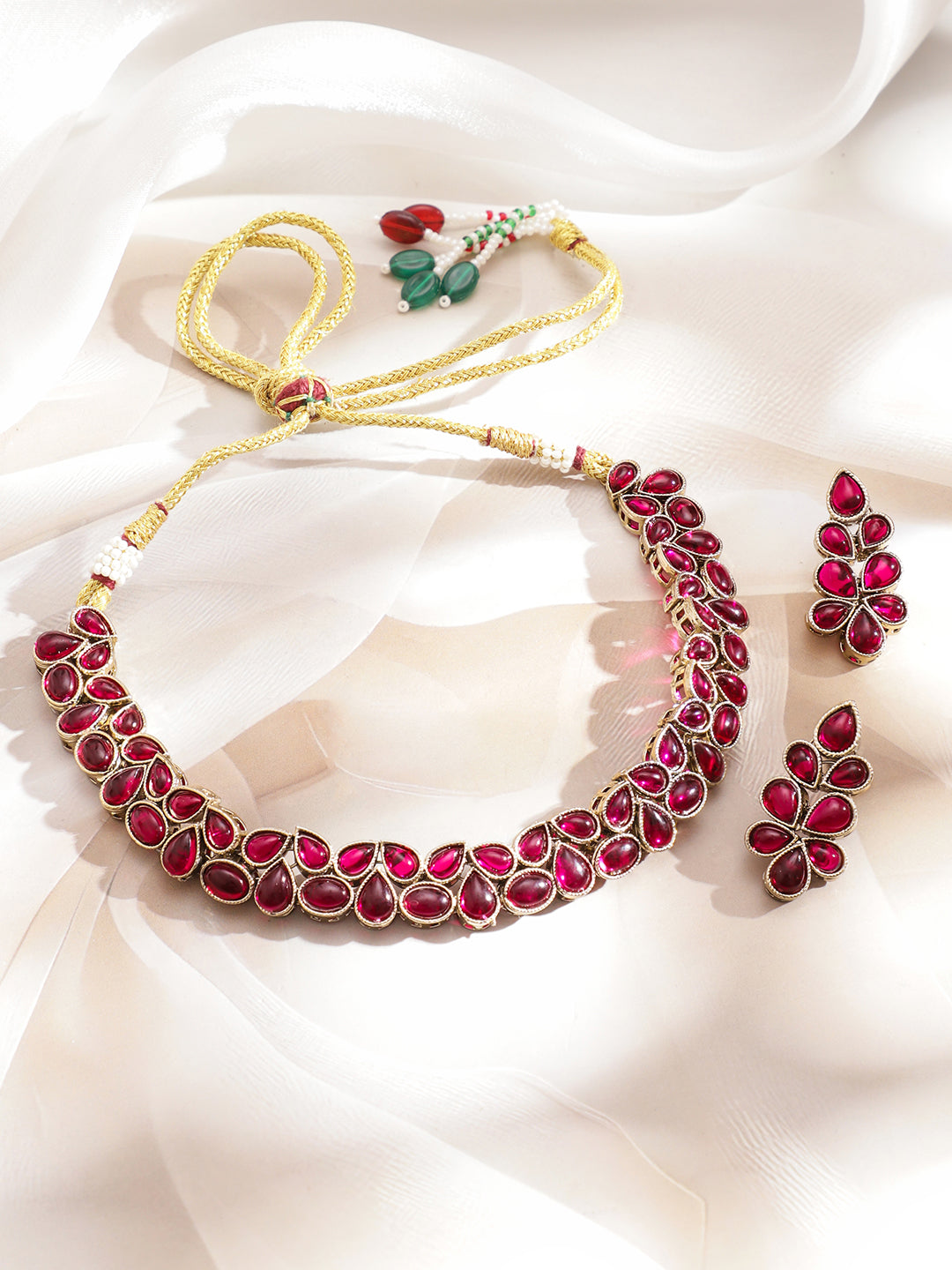 Ruby Pink Necklace Set