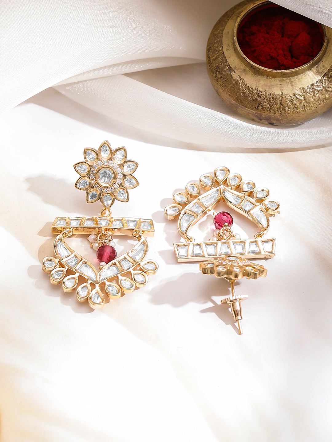 Stunning Royal Kundan and Ruby Necklace Set