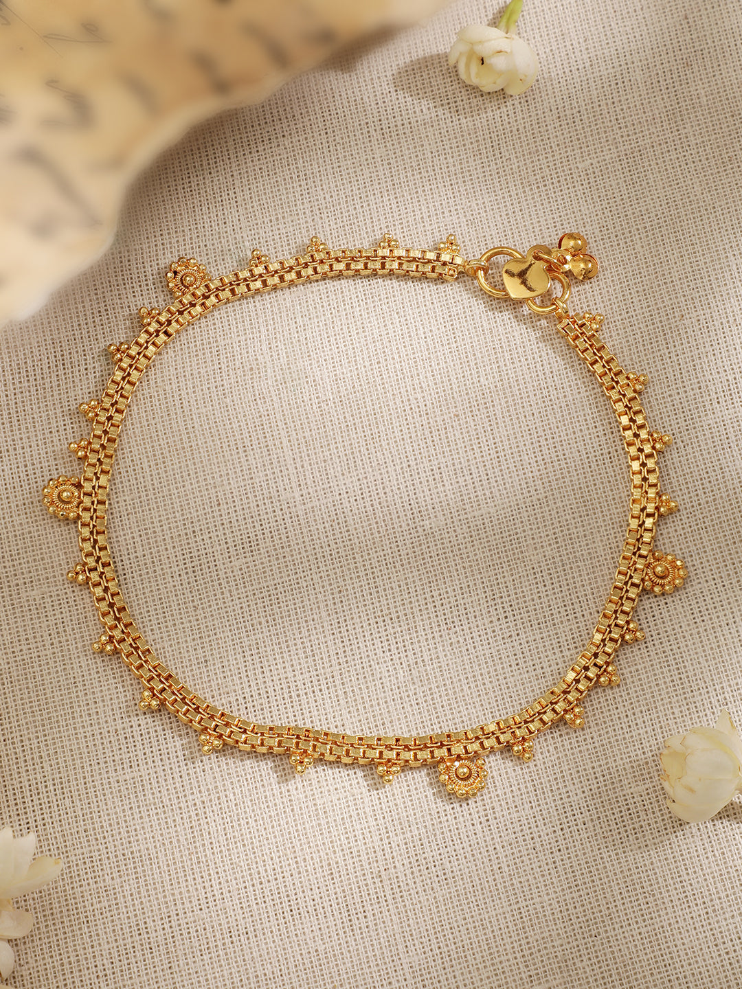 Wentra Set Of 2 Gold-Plated Anklet