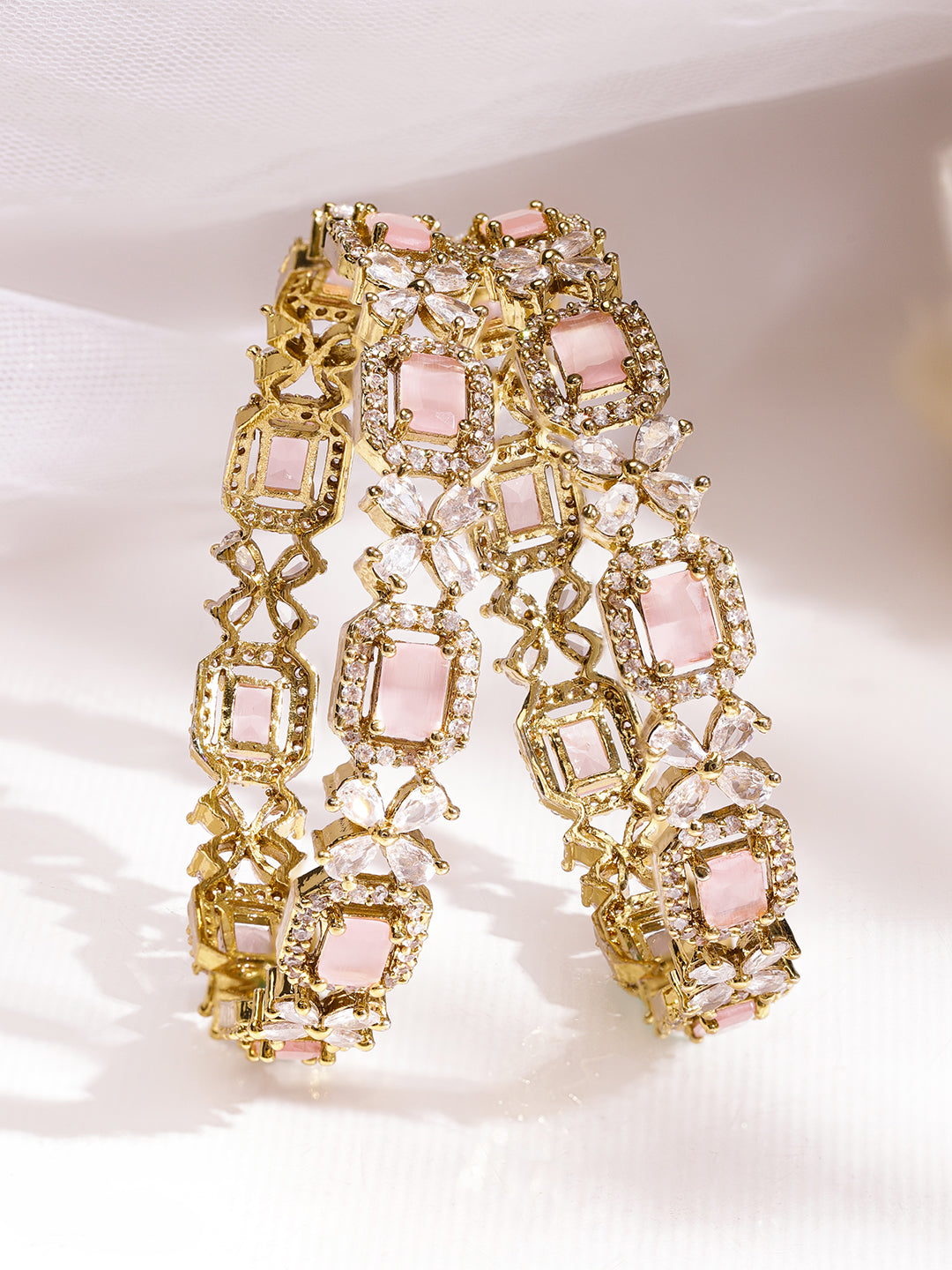 Pink Hues Floral Bangle