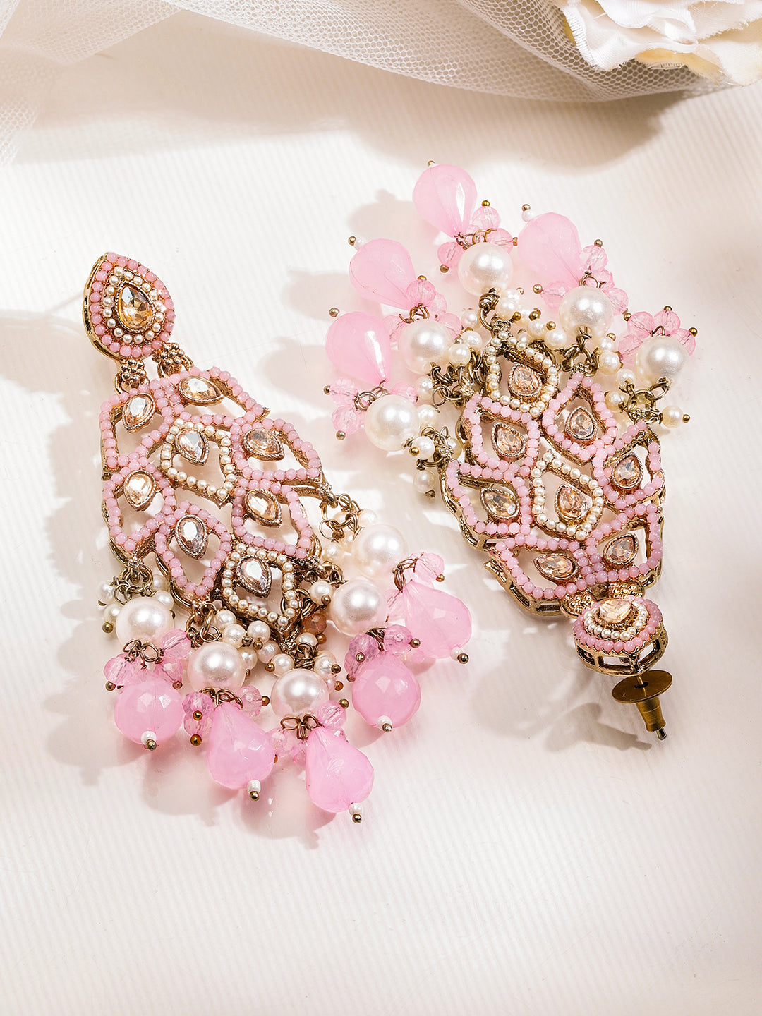 Heritage Charm Light Pink Danglers