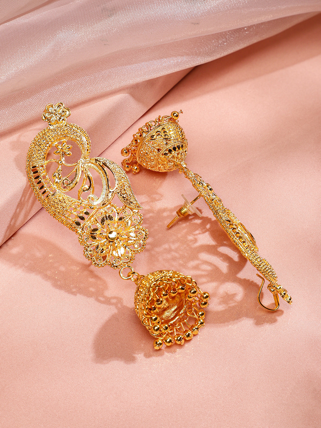 Heritage Peacock Jhumka Earrings