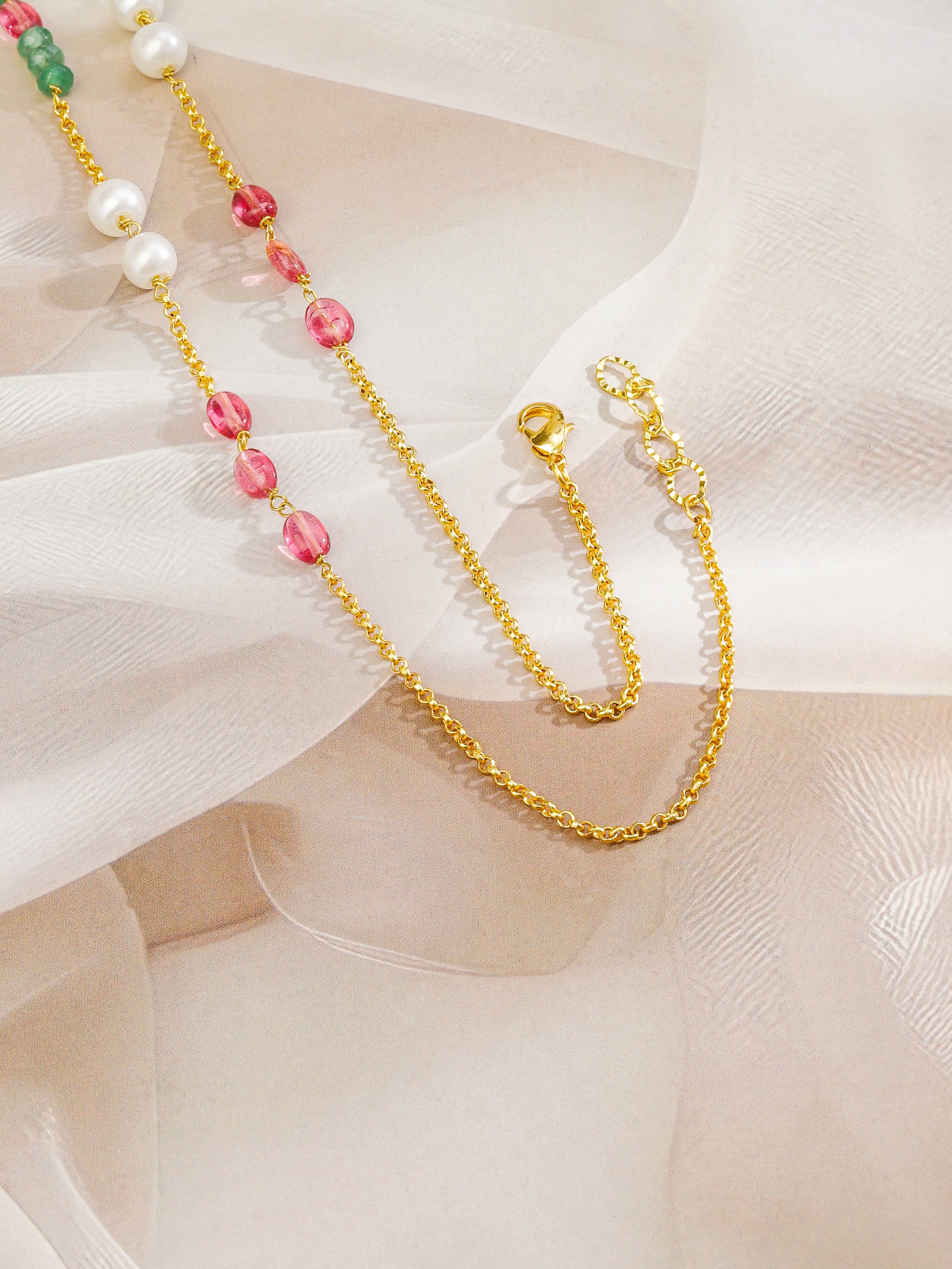 Ethnic Multicolour Beads Studded Necklace