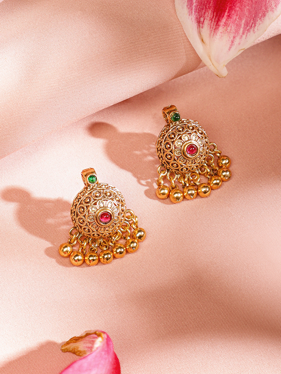 Gold Drops Necklace Set