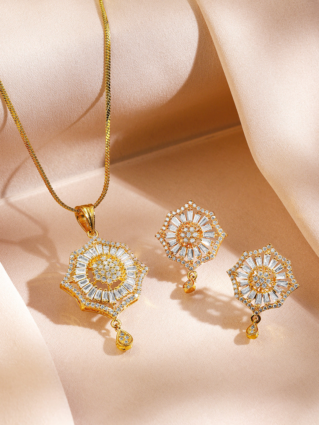 Sparkling American Diamond Zirconia Necklace