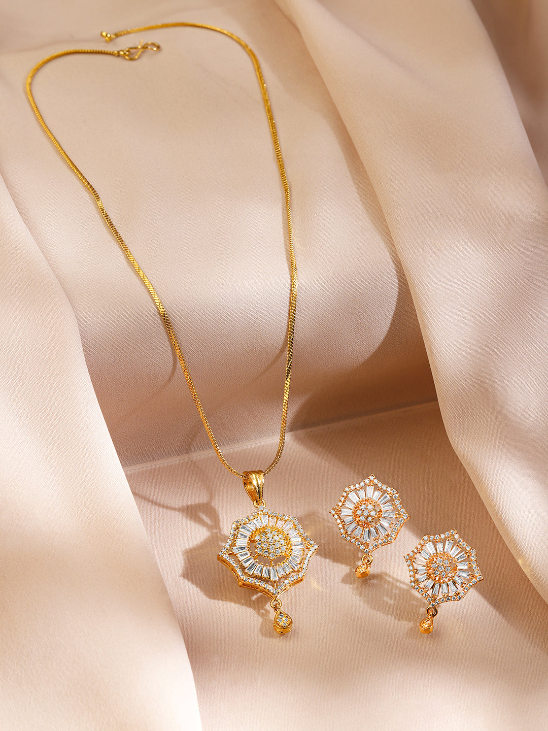 Sparkling American Diamond Zirconia Necklace