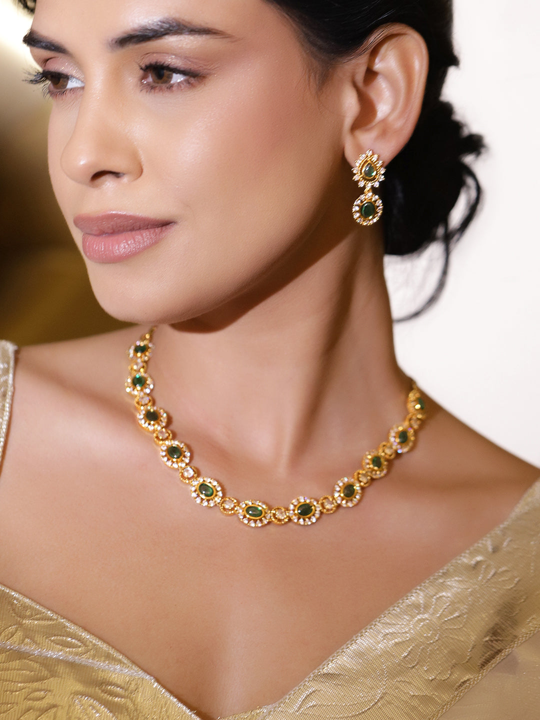 Golden Hour Kundan Pearl Necklace Set