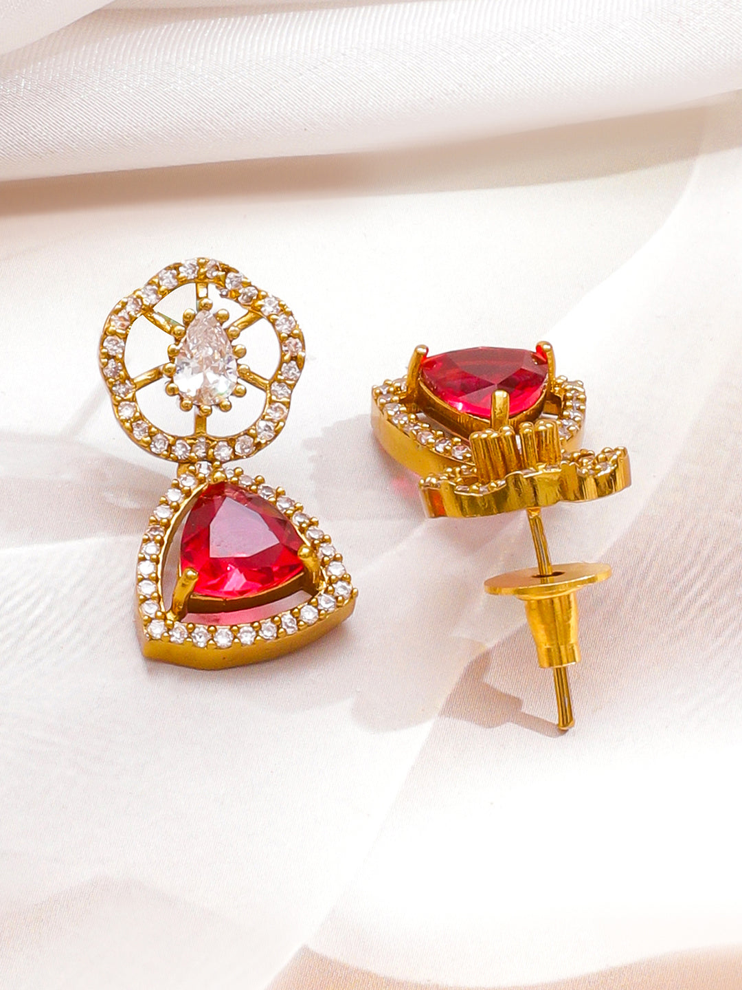 Gold Toned Kundan Red Collar Necklace