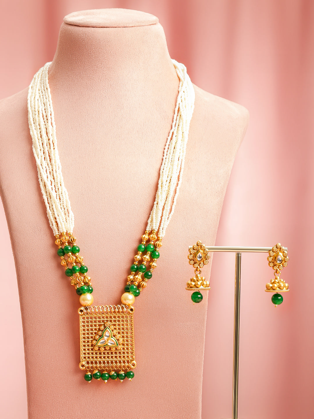Royal Garden Green Necklace Set