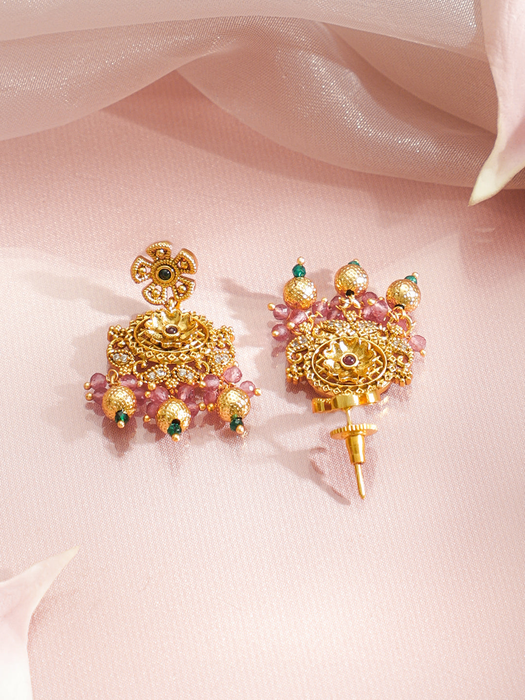 Palace Breeze Green Pink Necklace Set