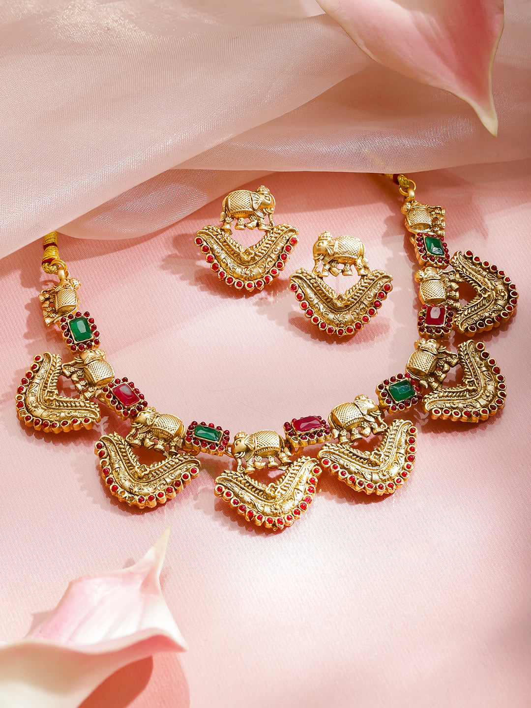 Necklace Set of Elephant Celebrating Colours