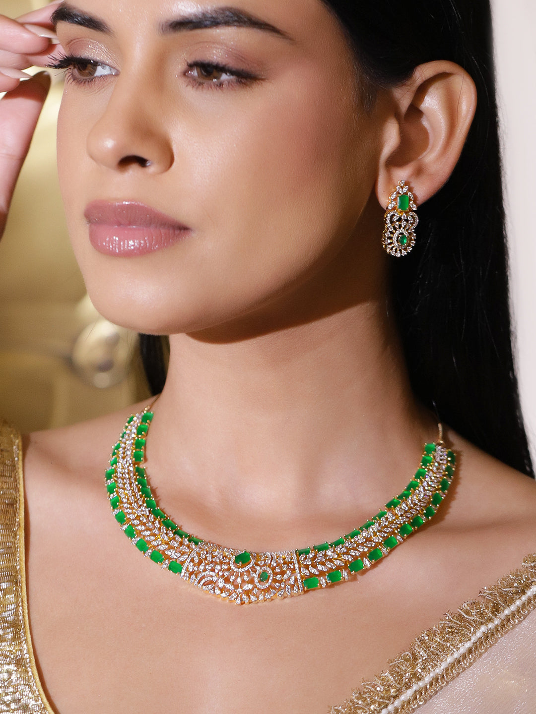 Evergreen Collar Necklace Set