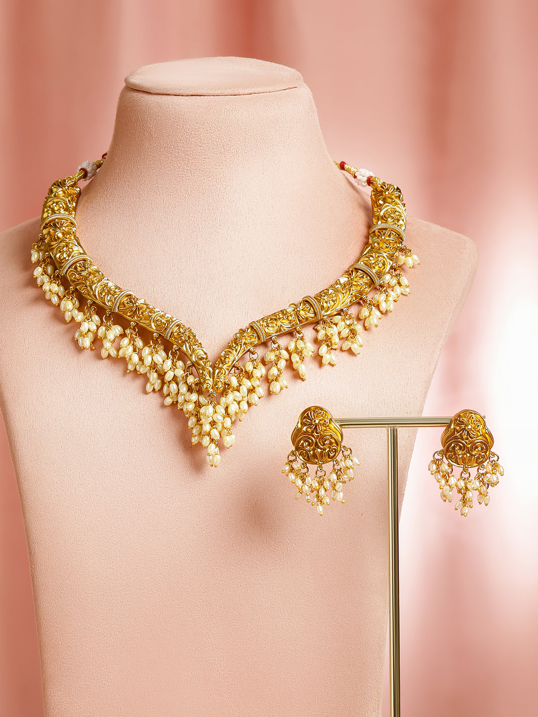 Gold & Pearls of Celebration Necklace Set