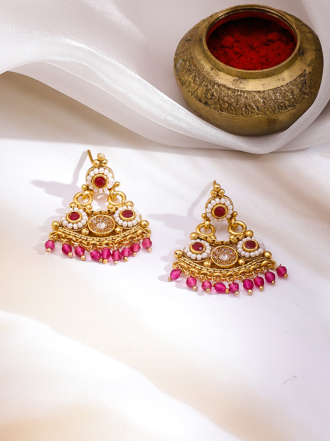 Pink Radiance Festive Necklace Set