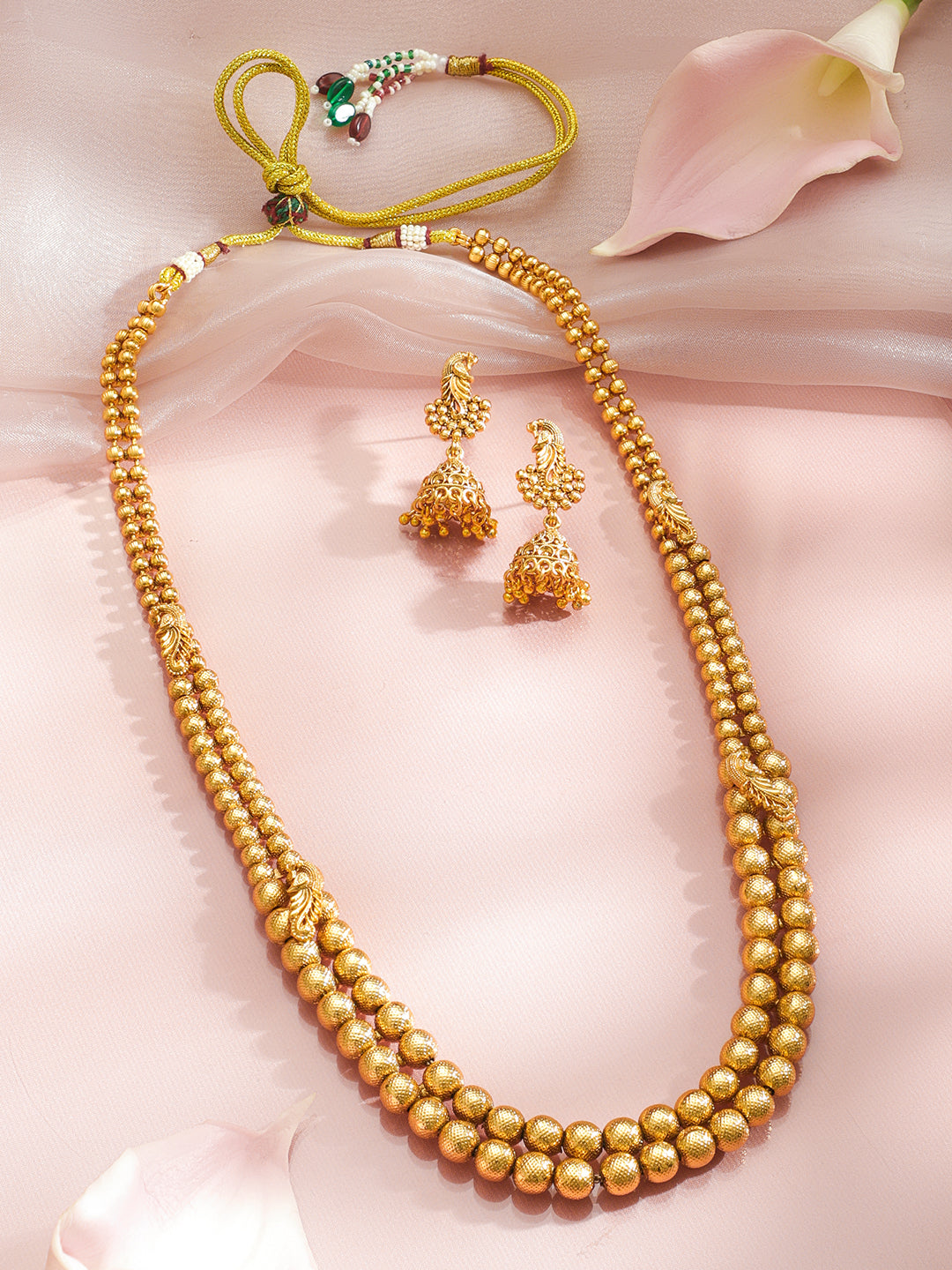 Golden Raga Long Necklace Set