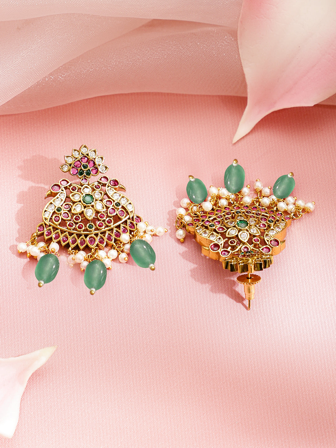 Garden Aura Pink & Green Necklace Set