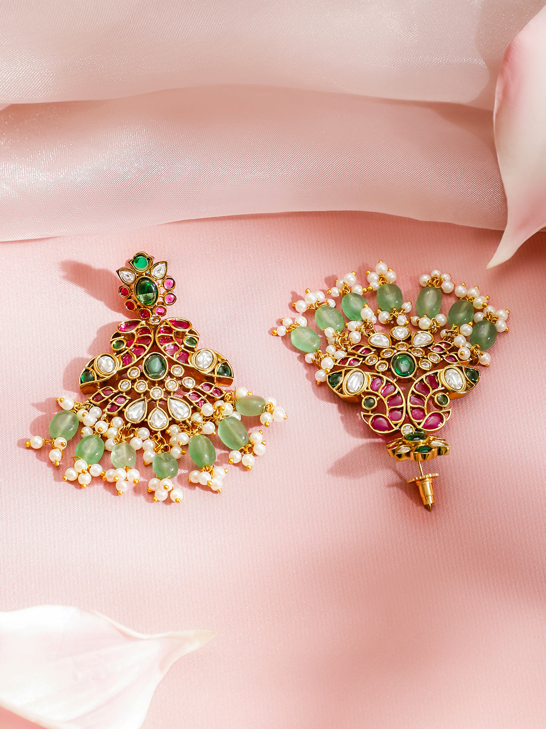 Blushing Emerald Statement Necklace Set