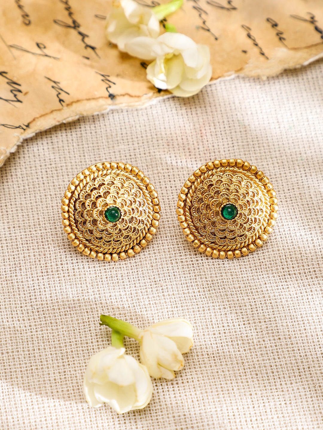 Dazzling Gold Plated Pendant Set