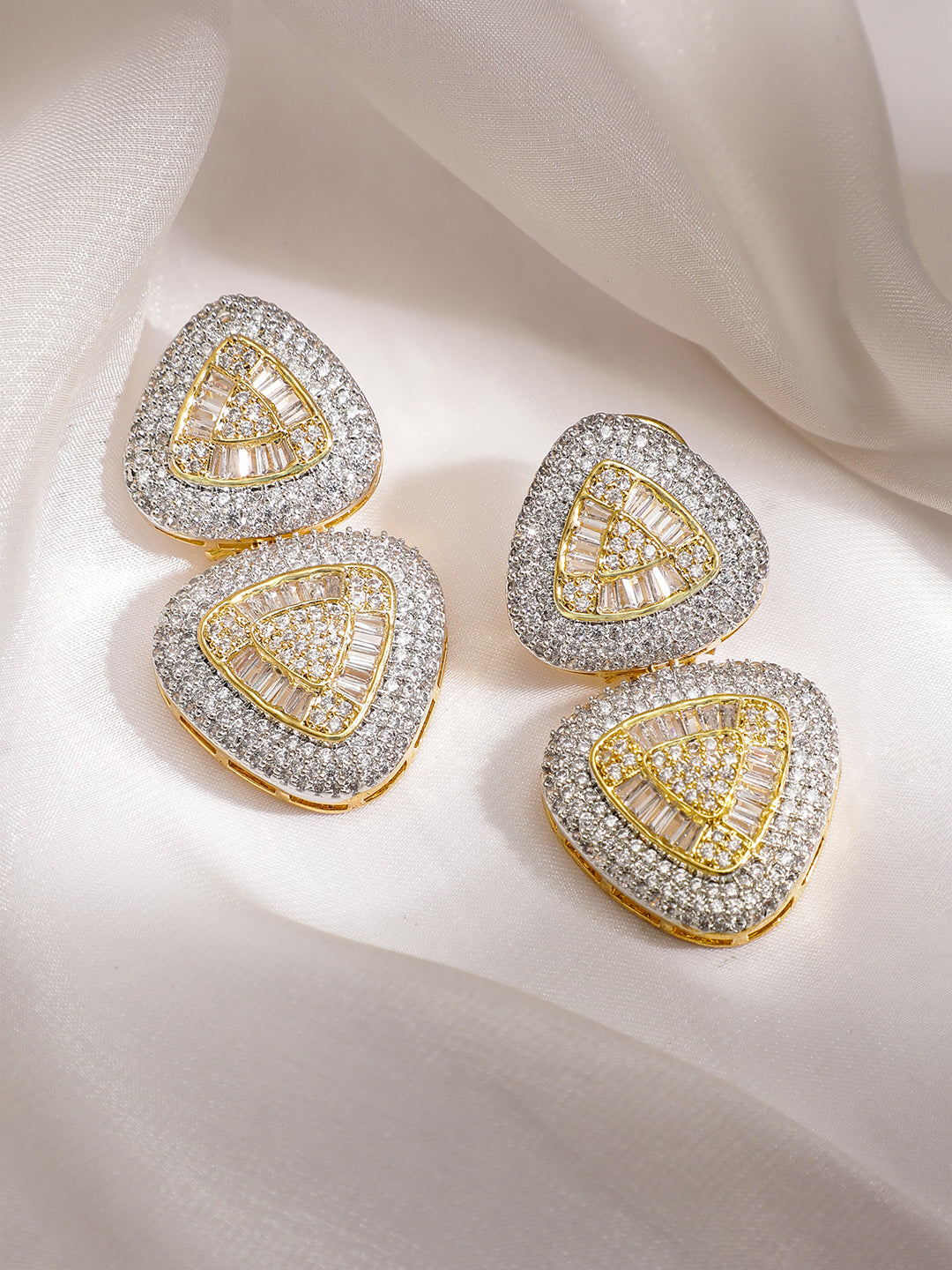 Soft Curve Triad American Diamond Zirconia Drops