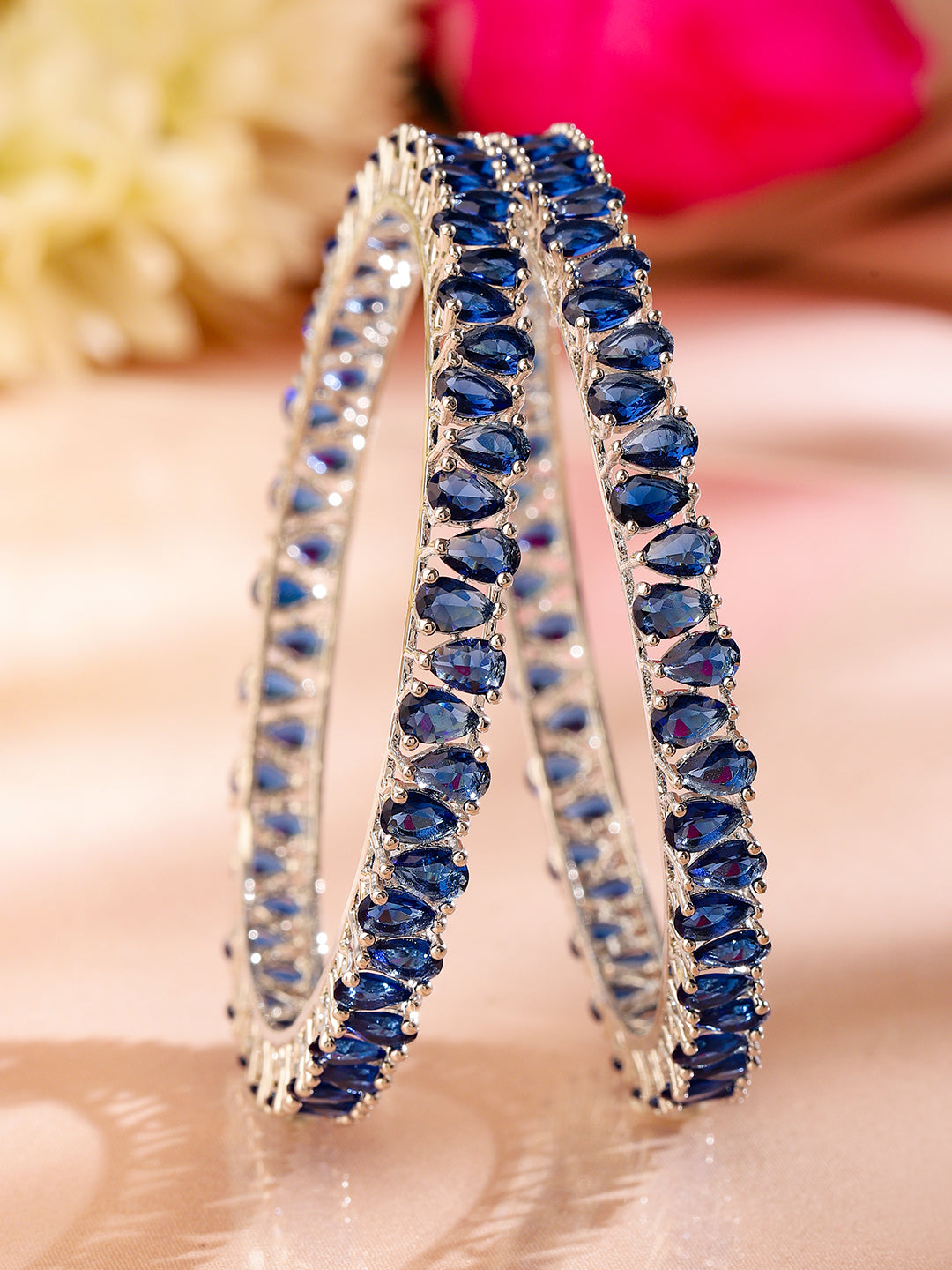 Rhodium Plated Pave Huggies