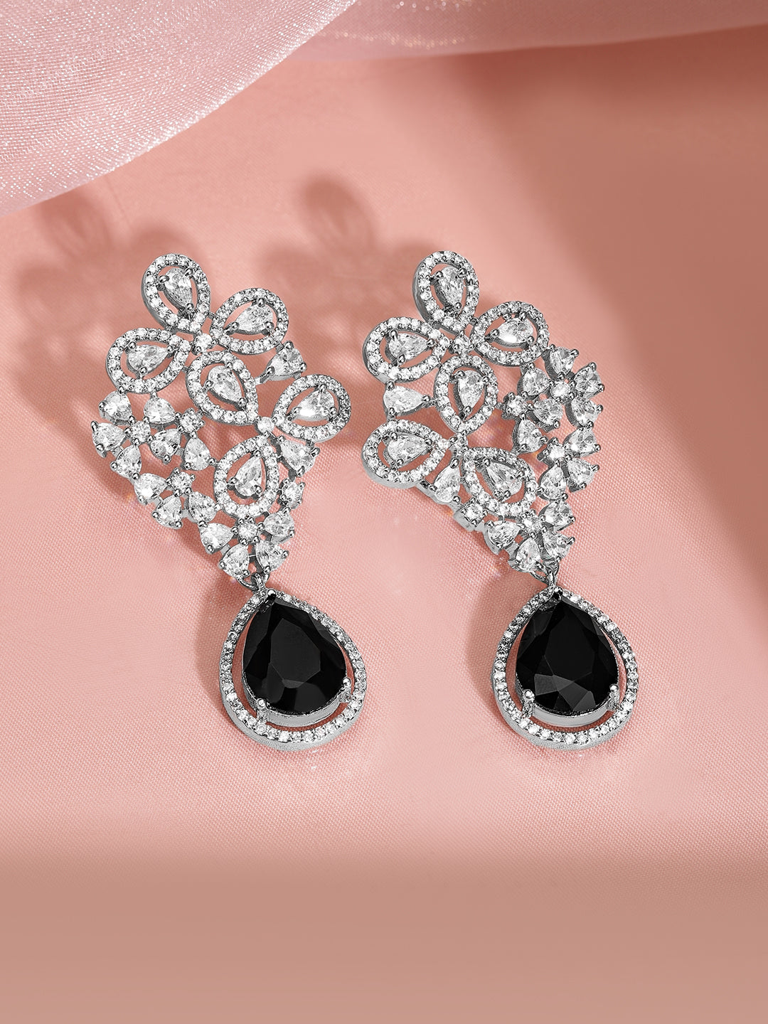 Red Carpet Ready Black Crystal Earrings