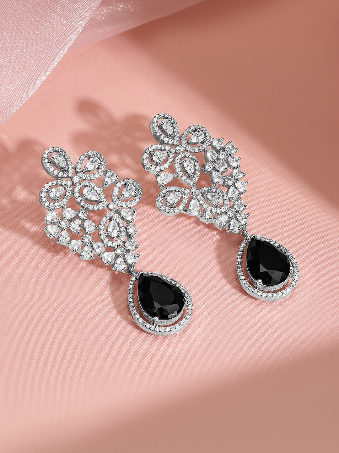 Red Carpet Ready Black Crystal Earrings