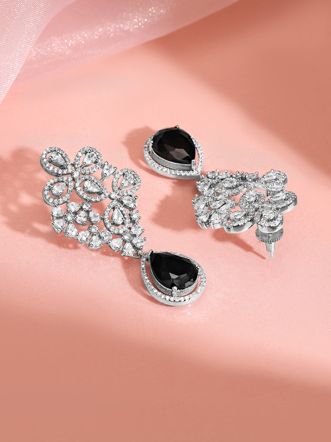 Red Carpet Ready Black Crystal Earrings