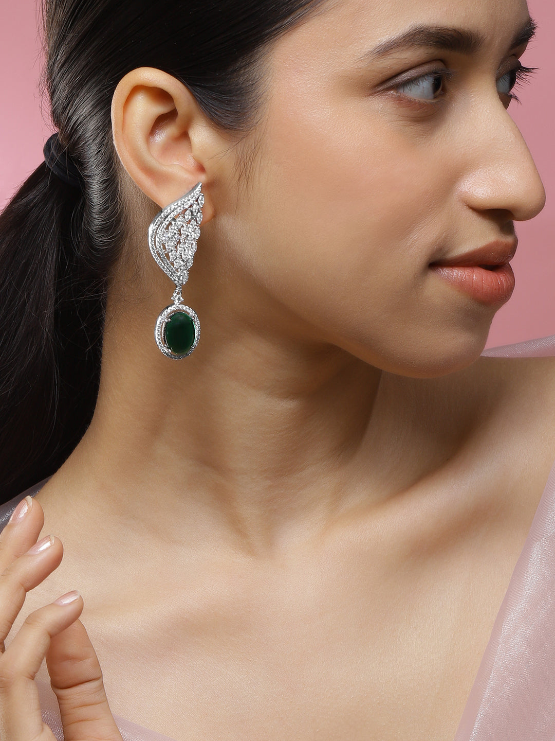 Luxe Emerald Drop Edit Earrings