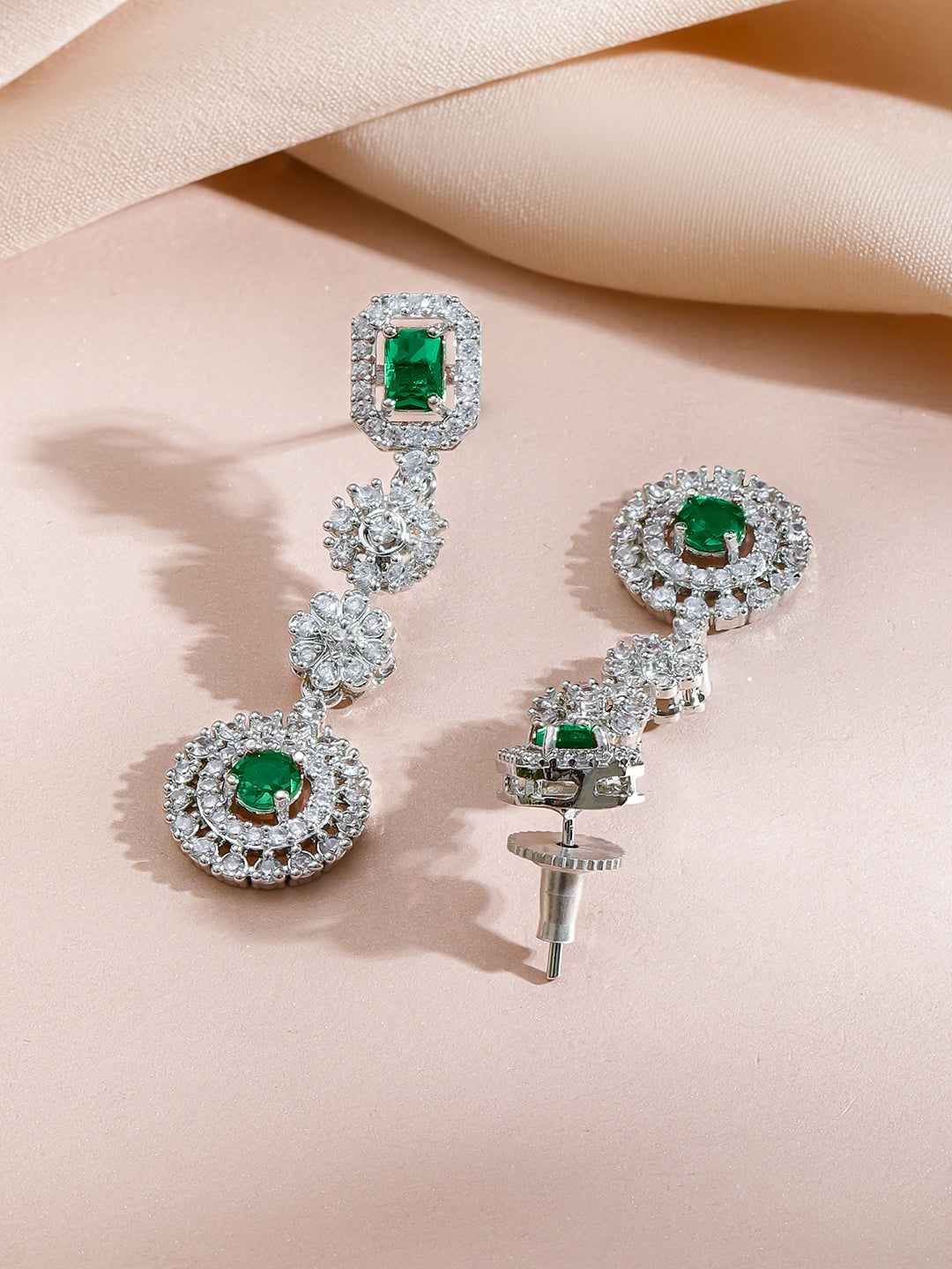 Green Crystal Statement Necklace Set