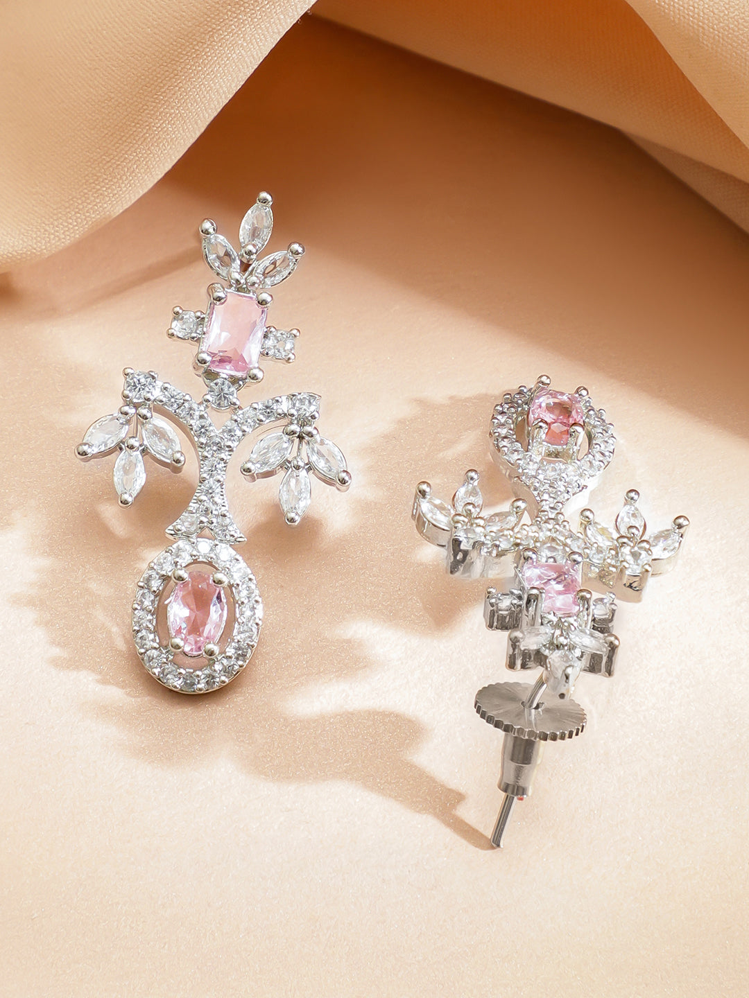 Pink Radiance American Diamond Zirconia Necklace Set