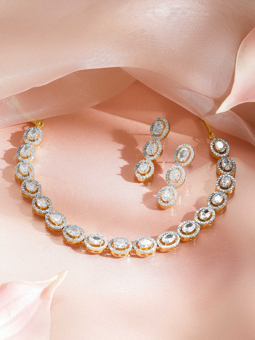 Pure Glow American Diamond Zirconia Necklace Set