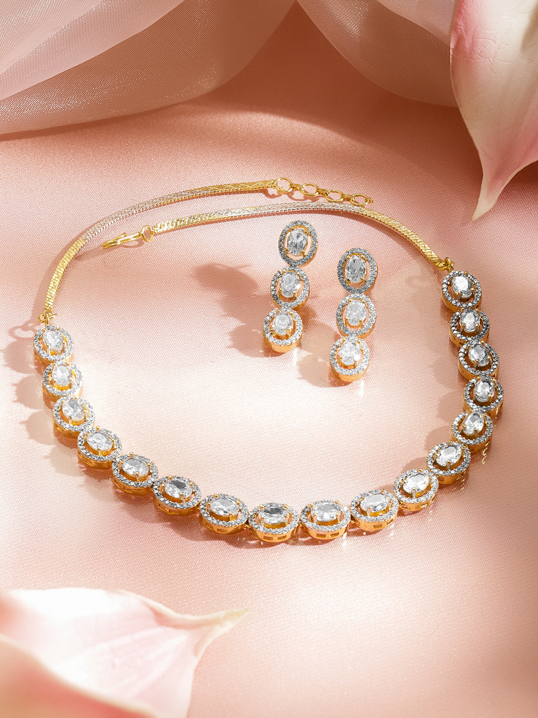 Pure Glow American Diamond Zirconia Necklace Set