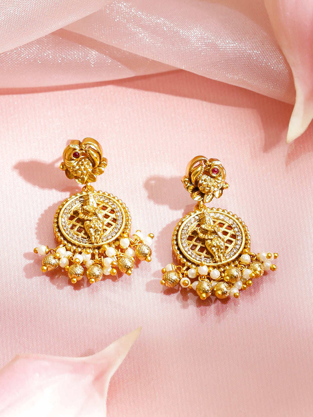 Lord Krishna Temple Necklace Set