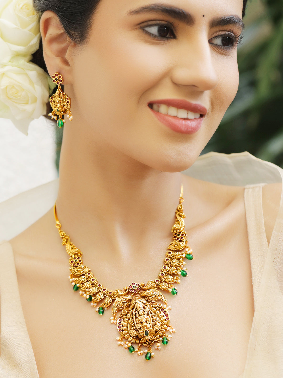 Divine Idols Temple Necklace Set