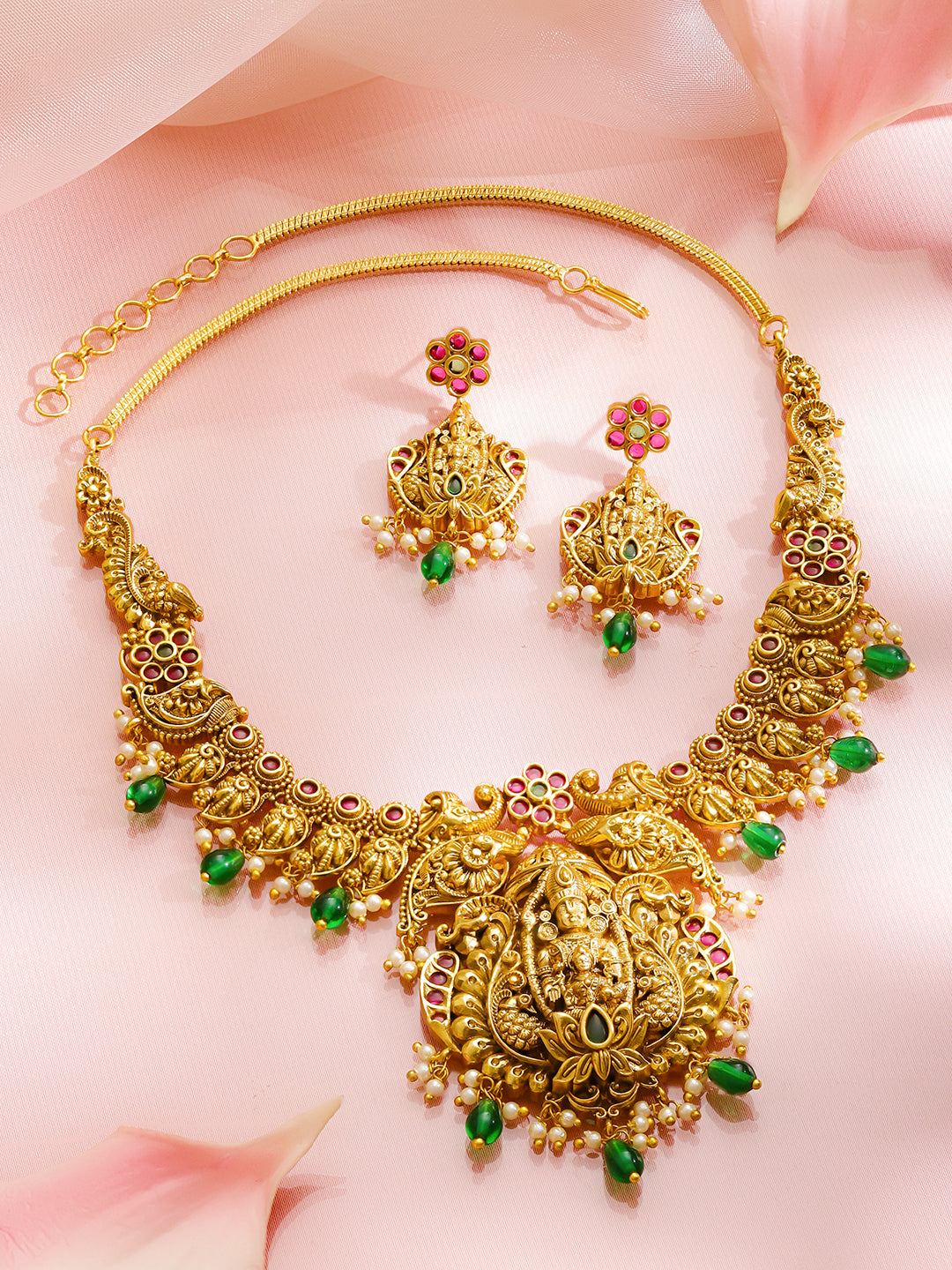 Divine Idols Temple Necklace Set