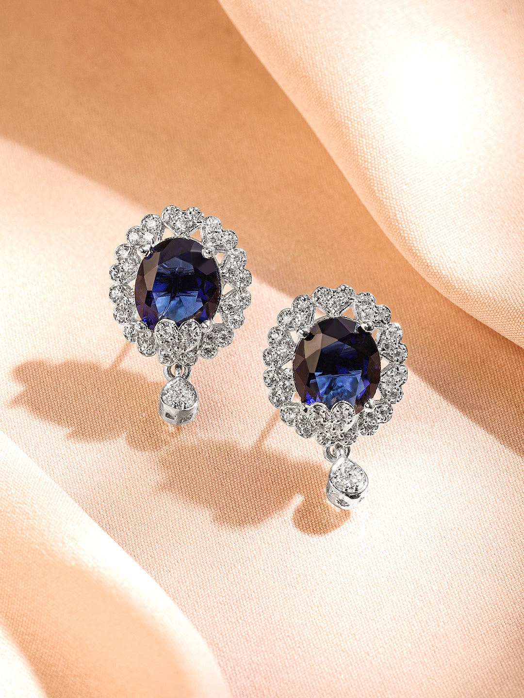 Polished Glow Blue Studs